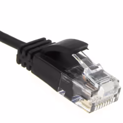 kenable SLIM Cat 6 Full Copper RJ45 Ethernet Network Internet Cable  1m Black