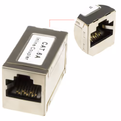 kenable Cat6A SHIELDED FTP Inline Cable Joiner Coupler for Joining Network Internet Lead