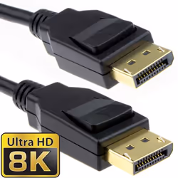 DisplayPort v1.4 HBR3 8K 120Hz 4K MST 32.4G HDR Cable Gold 0.5m 50cm