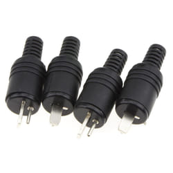 kenable 2 pin DIN Plug Speaker and HiFi Connector Screw Terminals Strain [4 Pack]