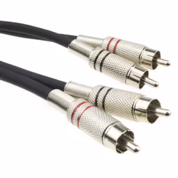 kenable Tangle Free SHIELDED RCA Red & White Twin Phono Lead Audio Cable 12m