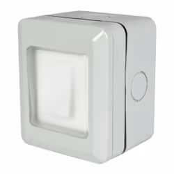 Single 1 Gang Fully Weatherproof 2 Way Outdoor Power Switch IP55 White