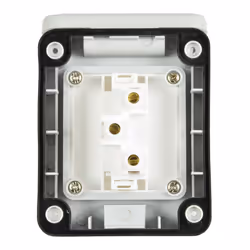 Single 1 Gang Fully Weatherproof 2 Way Outdoor Power Switch IP55 White