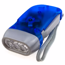 kenable Squeeze Charge Battery Powered 3 LED Camping Dynamo Torch with Hand Strap