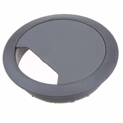 kenable Desk Mount 80mm Grommet Cable Tidy for Office or Home Grey