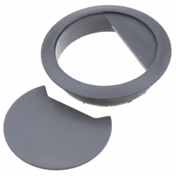 kenable Desk Mount 80mm Grommet Cable Tidy for Office or Home Grey