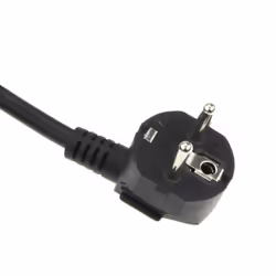 European 2 Pin 5 Gang SURGE PROTECTED Mains Extension Lead Schuko 1.5m Black