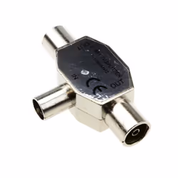 kenable TV Freeview RF Coaxial Splitter Connects 1 Device to 2 TVs 0 1000MHZ