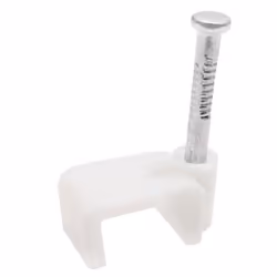 kenable White 100 x 9mm FLAT Cable Clips for 1.5mm2 Twin & Earth Cables