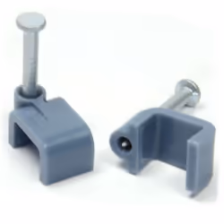 Grey 1000 x 8mm FLAT Cable Clips for 1mm2 Twin & Earth Cables