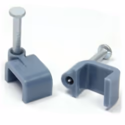 Grey 1000 x 9mm FLAT Cable Clips for 1.5mm2 Twin & Earth Cables