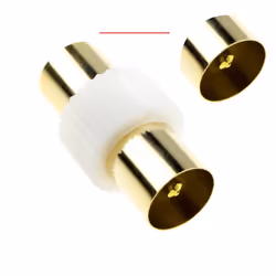 kenable RF Male to Female Extension Lead Freeview TV Cable & Male Coupler White 1m