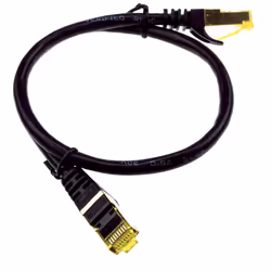 kenable CAT7 600Mhz 10Gig F/FTP Shielded RJ45 Network Ethernet Cable  0.5m Black