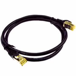 kenable CAT7 600Mhz 10Gig F/FTP Shielded RJ45 Network Ethernet Cable  1m Black