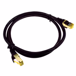 kenable CAT7 600Mhz 10Gig F/FTP Shielded RJ45 Network Ethernet Cable  2m Black