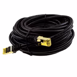 kenable CAT7 600Mhz 10Gig F/FTP Shielded RJ45 Network Ethernet Cable 10m Black