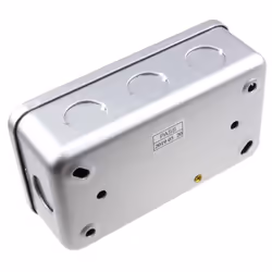 kenable Double Gang Metal Clad Steel UK Mains Power Socket with Cable Entry Points