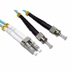 kenable OM3 Aqua Fibre Optic ST LC Duplex MM 50 125 Patch LSZH Cable 3m