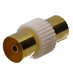 kenable RF Right Angle TV Aerial Freeview Plug Video Cable & Coupler GOLD  4m White