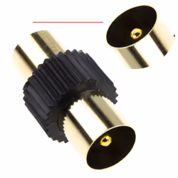kenable RF Male to Female Extension Lead Freeview TV Cable & Male Coupler Black  0.5m