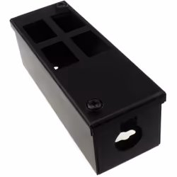 kenable GOP/POD Metal Box with Vertical Cut Outs for 4 x 6C Outlets and 25mm Cable Entry