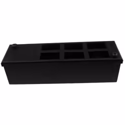 kenable GOP/POD Metal Box with Vertical Cut Outs for 6 x 6C Outlets and 25mm Cable Entry