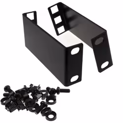 kenable 1U Rack Mount Data Cabinet Recessing Bracket with Cage Nuts 100mm Deep