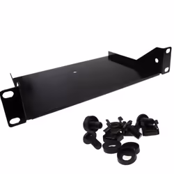 kenable Mini Fixed Cantilever Shelf 1U 150mm Deep Black for 10 inch Data Cabinet Rack