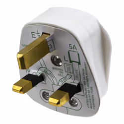 kenable Rewireable 3 Pin UK Mains Plug Fitted with 5A Amp Fuse White