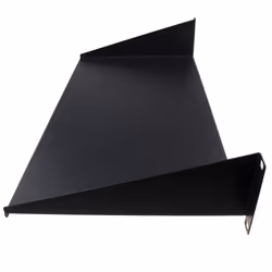 kenable [Twin Pack] Fixed Cantilever Shelf 2U 250mm Deep Black 19 inch Data Cabinet Rack