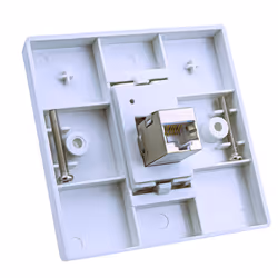 kenable Through Coupler Faceplate Cat6A Shielded FTP 1 Port RJ45 Socket Network UK Plate