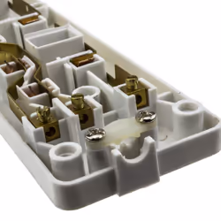kenable 4 Gang Way 13A UK Rewireable Mains Extension with Neon Light White