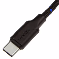 kenable BRAIDED 20AWG USB PD Type C To USB C FAST CHARGE 3A+ Charging Cable 1m BLACK