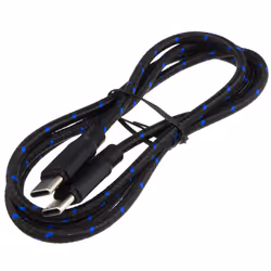 kenable BRAIDED 20AWG USB PD Type C To USB C FAST CHARGE 3A+ Charging Cable 1m BLACK