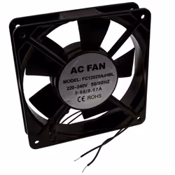 kenable Cooling Fan AC 220V 240V 120mm x 120mm x 25mm Ball Bearing for Wall Cabinet