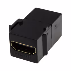 kenable HDMI Panel Mount Snap In Load Bar Keystone Module Through Coupler Black
