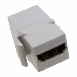 kenable HDMI Panel Mount Snap In Load Bar Keystone Module Through Coupler White