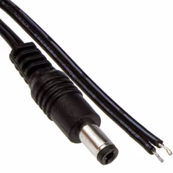 kenable 2.5mm x 5.5mm Male DC Plug to Bare Ended Power Cable  0.5m