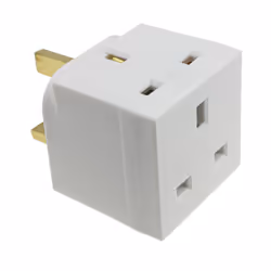 kenable [10 Pack] 2 Way Block Socket Adapter Power Splitter for UK 13A Mains Plugs