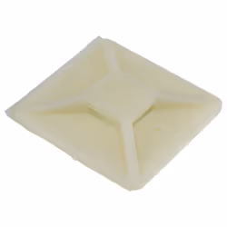 Cable Tie Base 40mm x 40mm Self Adhesive Natural Large White [10 Pack]