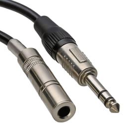 kenable Premium 6.35mm TRS Jack Extension Stereo Jack Plug to Socket Cable 2m