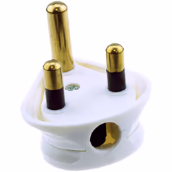 kenable 3 ROUND PIN Power Plug for Industrial 15A Sockets Unfused BS546 White [20 Pack]