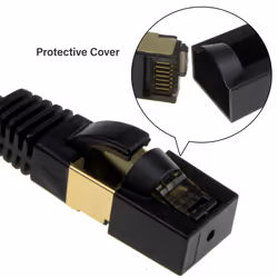kenable CAT8.1 Ethernet Cable RJ45 SFTP Shielded 2000MHz High Speed 40Gbps  0.5m Black