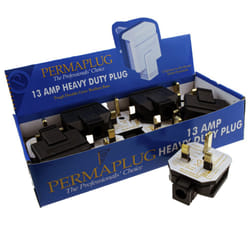 kenable Permaplug 13 Amp 230V UK 3 Pin Heavy Duty Rubber Body Rewirable Plug [10 Pack]