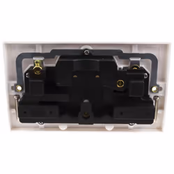kenable Electrical UK Mains Socket Double 2 Gang Outlet Single Pole 13A White [10 Pack]