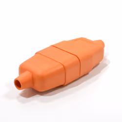 kenable 2 Pin Heavy Duty Rubber 10 Amp In Line Coupler Connector Orange [10 Pack]