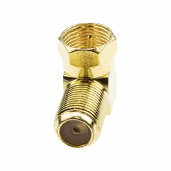 kenable F Type Satellite Socket to Right Angle Male Plug Coupler Adapter GOLD