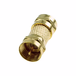 kenable F type screw On Plug to Plug adapter Coupler GOLD