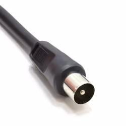 kenable Coaxial Satellite to TV Aerial Cable F type Plug to RF Fly Lead RG59  3m Black