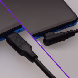 kenable Right Angle USB to MICRO FAST CHARGE Phone/Gaming Charger Cable 22AWG 2m